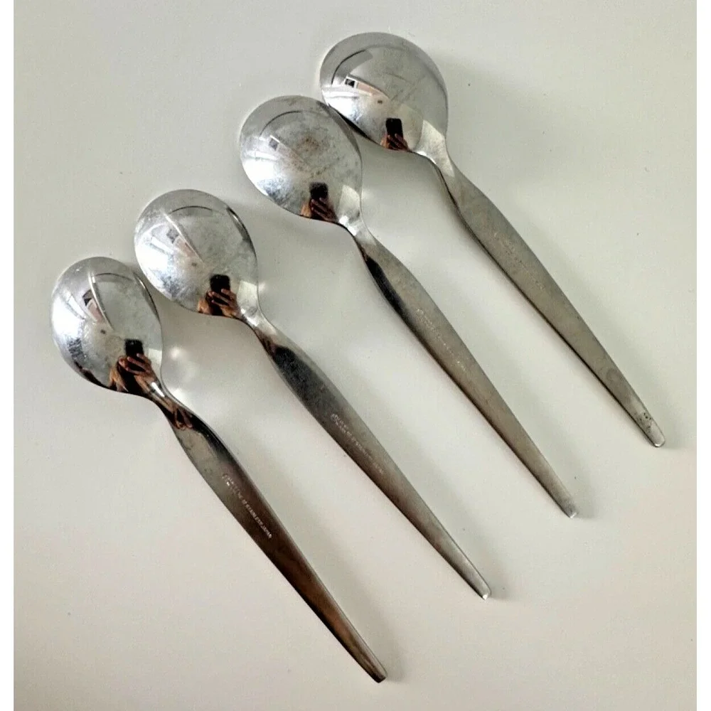 Lucky Wood Teaspoons‎ Stainless Flatware Replacement Set of 4 18/10